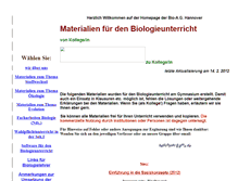 Tablet Screenshot of biologieunterricht.org